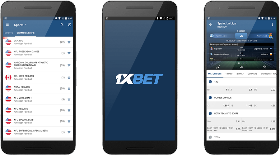 1xBet — Mobile application for betting. Sports betting in Africa, Kenya