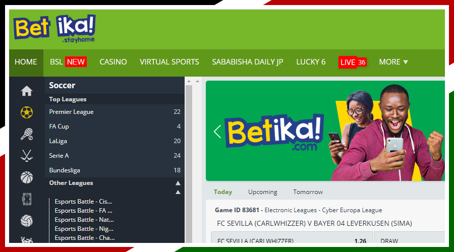 Betika — Kenyan Bookmaker Website