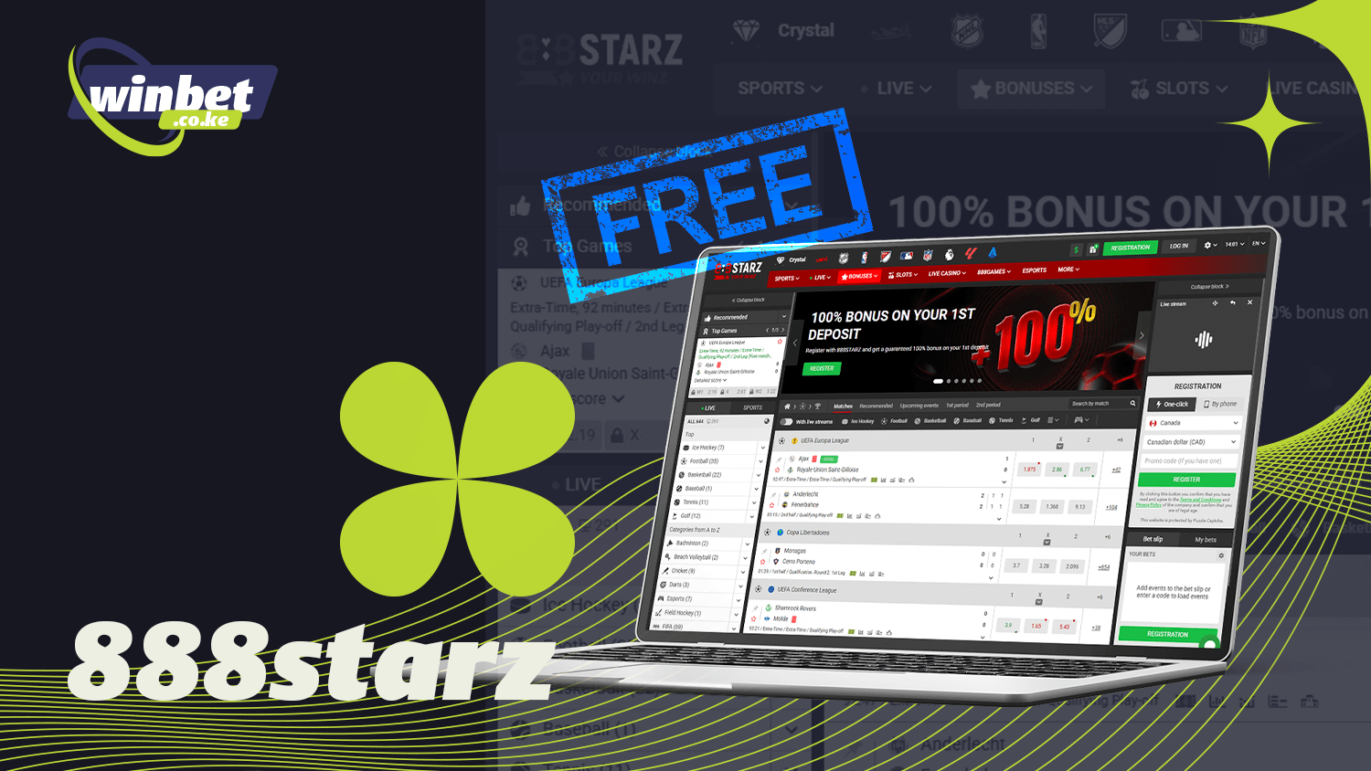 Best bookmaker 888starz for free bets