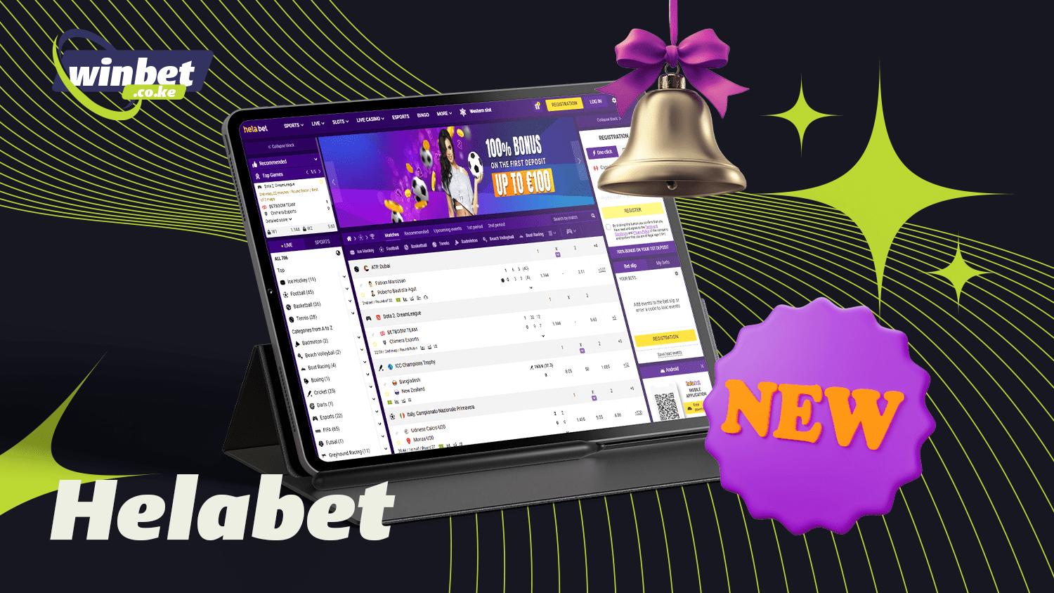 One of the new bookmakers for sports betting is Helabet