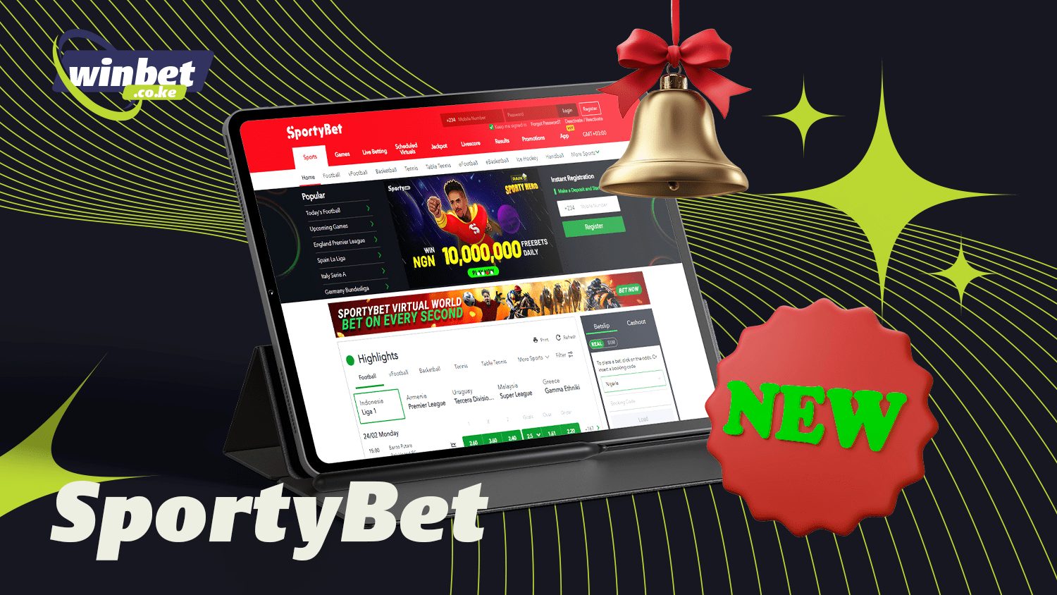 One of the new bookmakers for sports betting is SportyBet