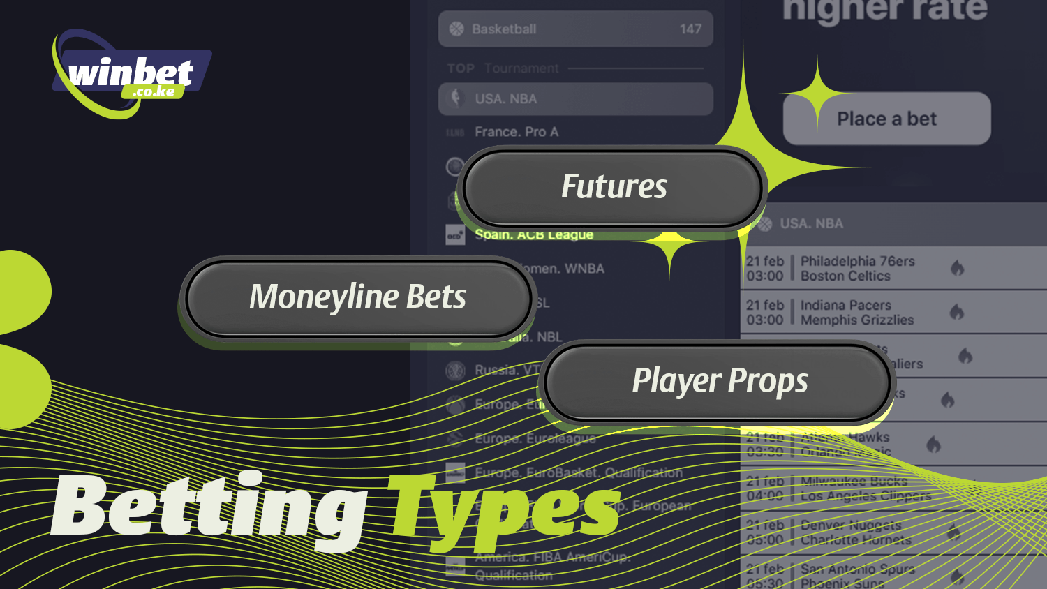 Bookmakers offer different types of bets on Basketball