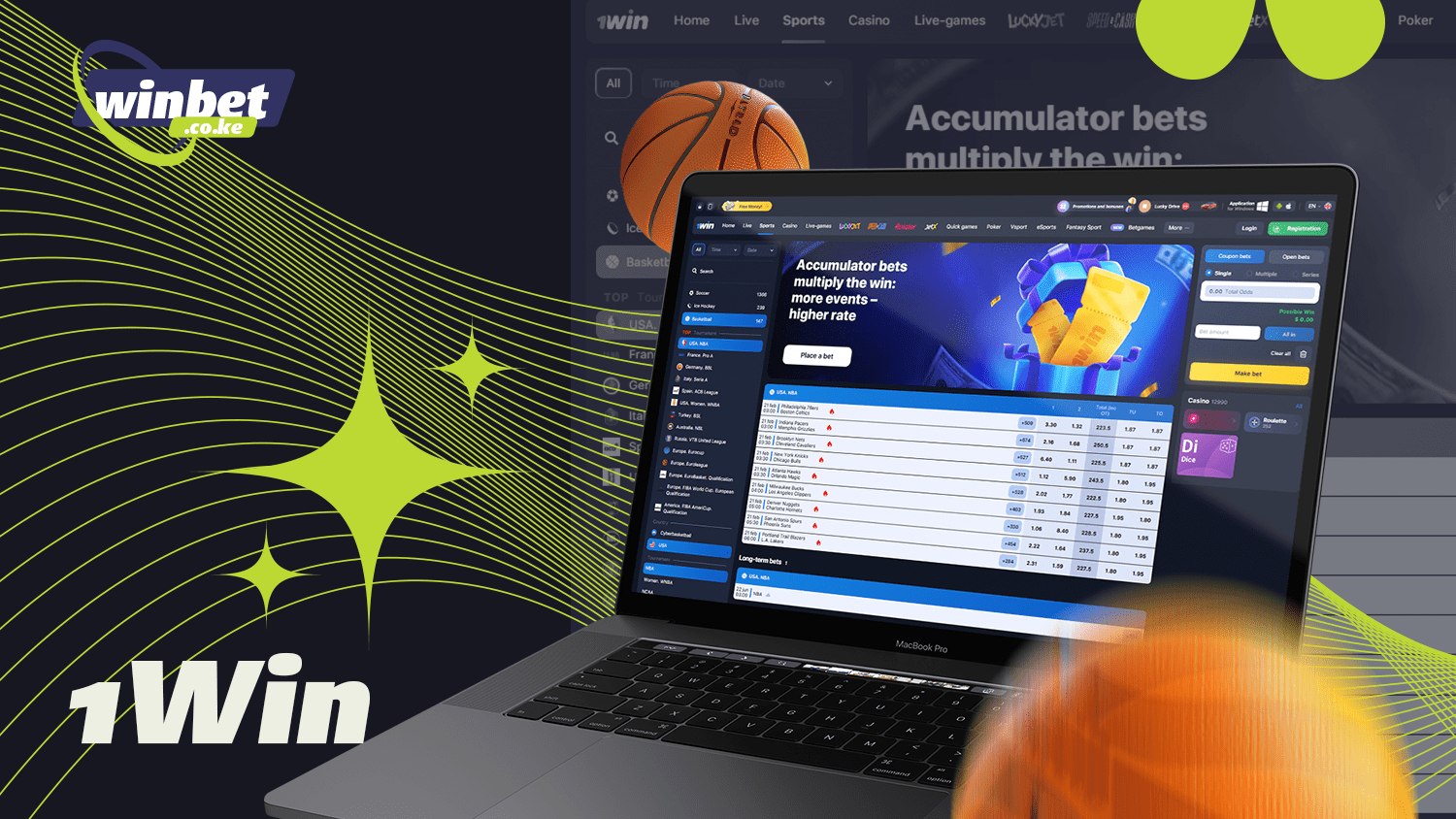 1win is a great bookmaker for Basketball betting