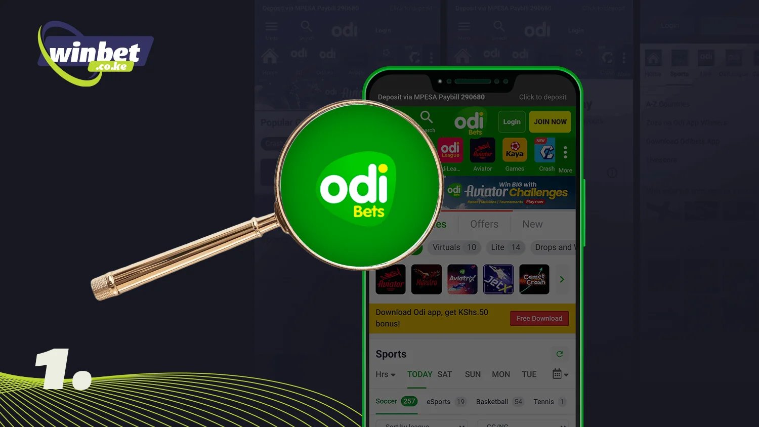 To download Odibets app on android visit the official website