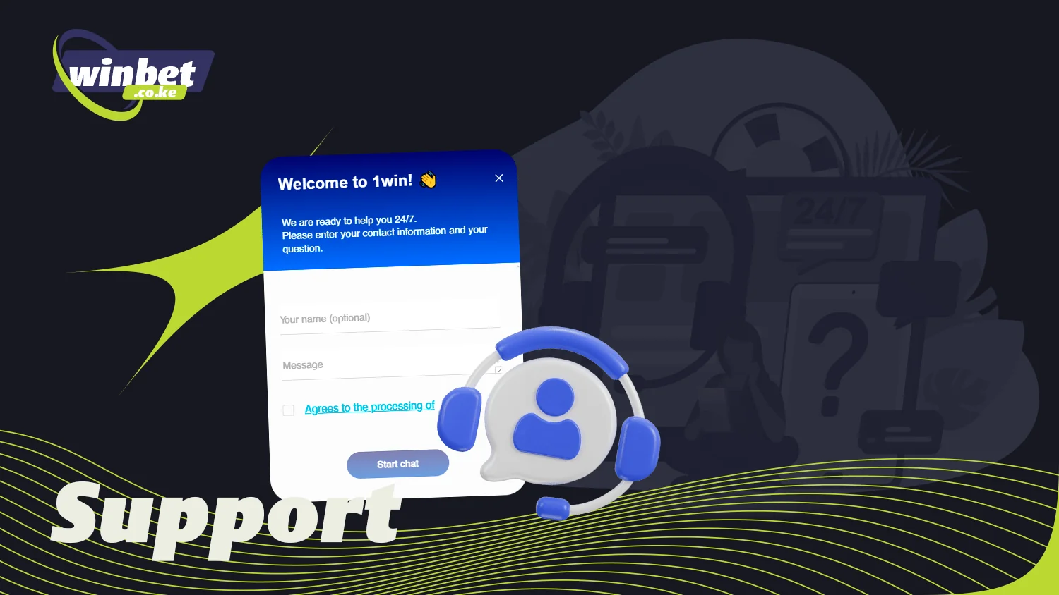 Players from Kenya at 1win can receive support