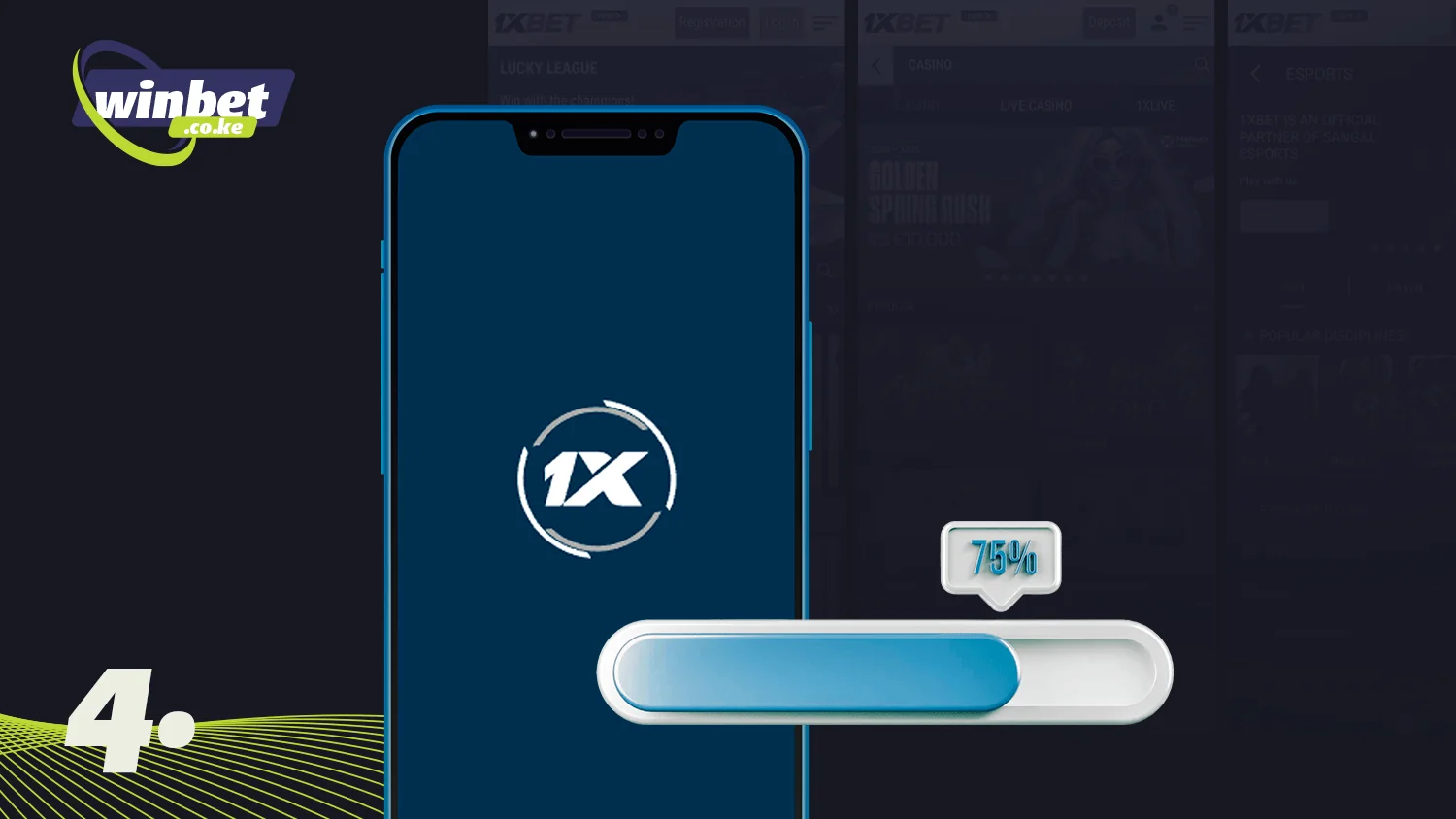 Wait for the download of 1xBet app on android