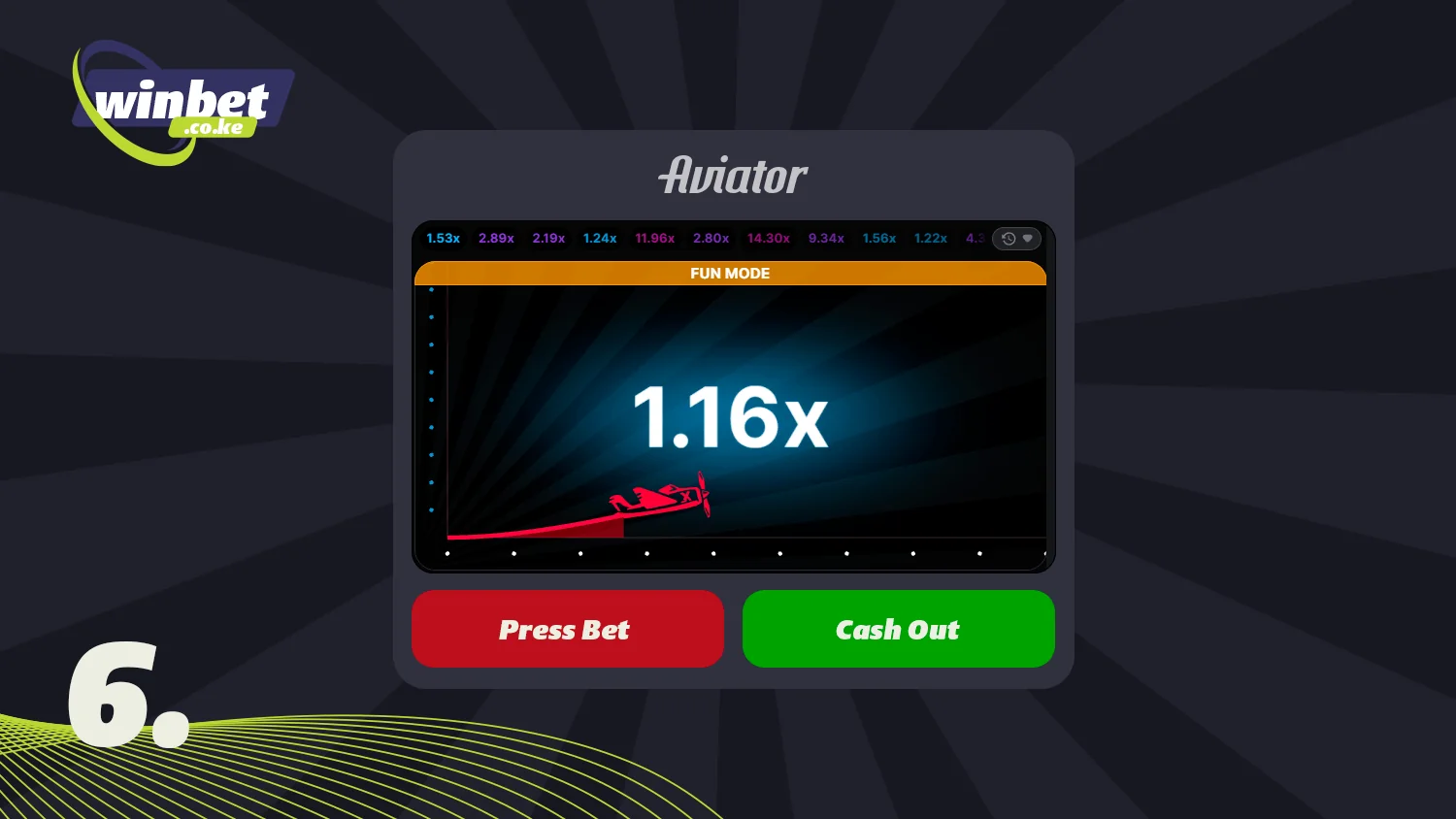 To play Aviator, you must use the following functions