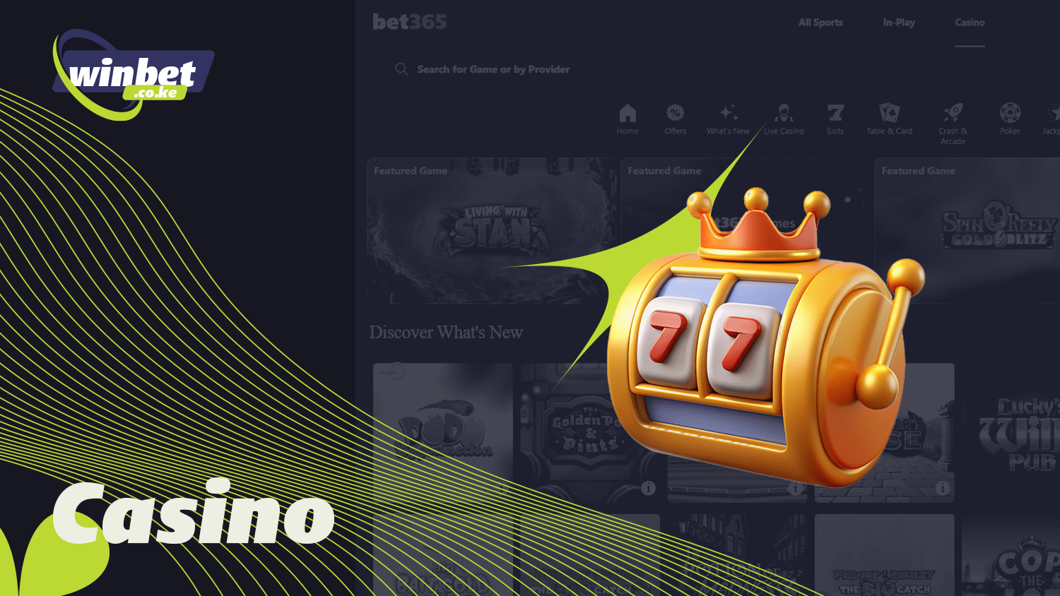 Bet365 has a large collection of gambling games