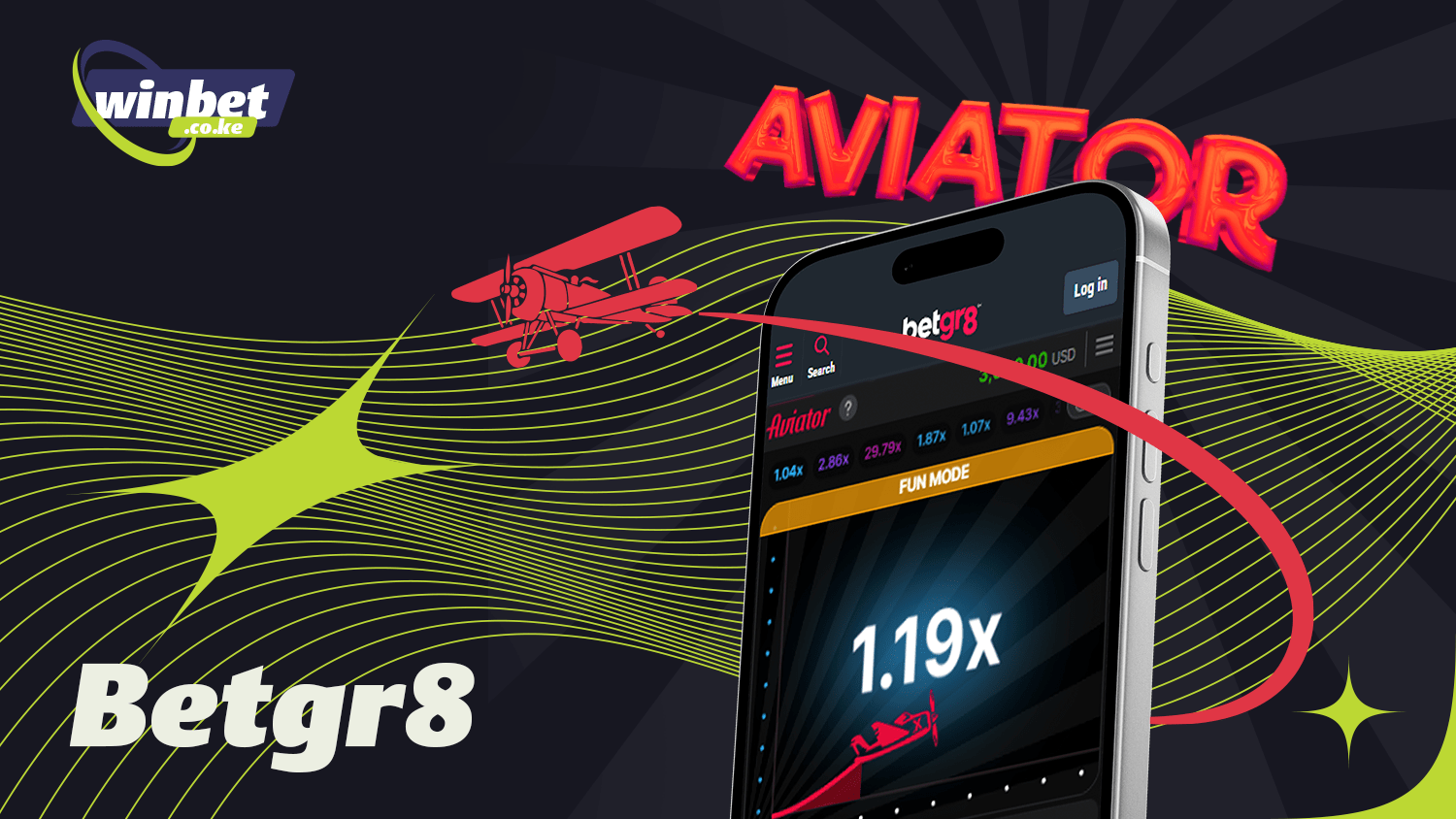 Betgr8 is perfect for the Aviator crash game in Kenya
