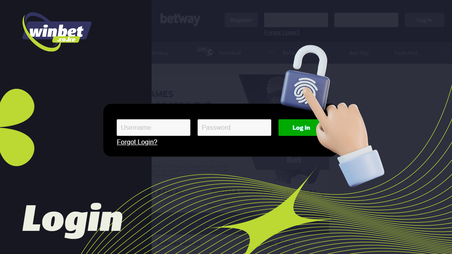 Before betting you need to log in to your Betway account