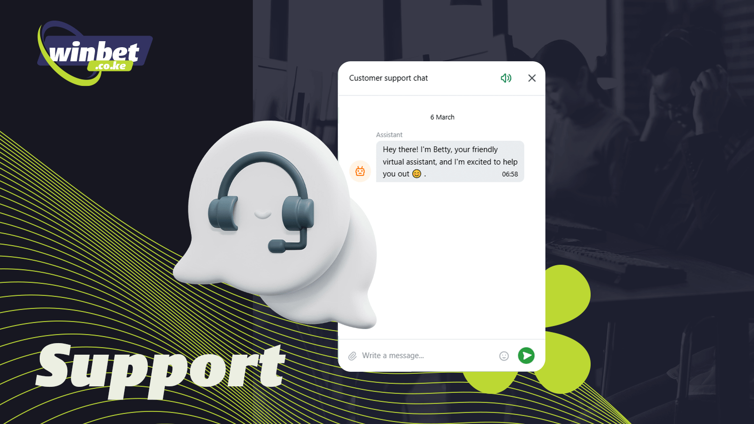Betwinner Kenya has a customer support team