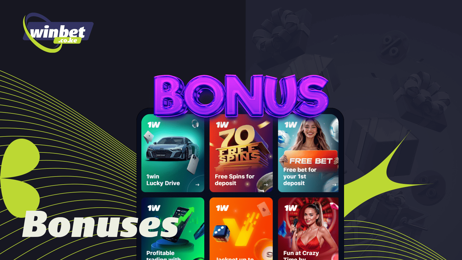 1win offers its players a lot of bonuses