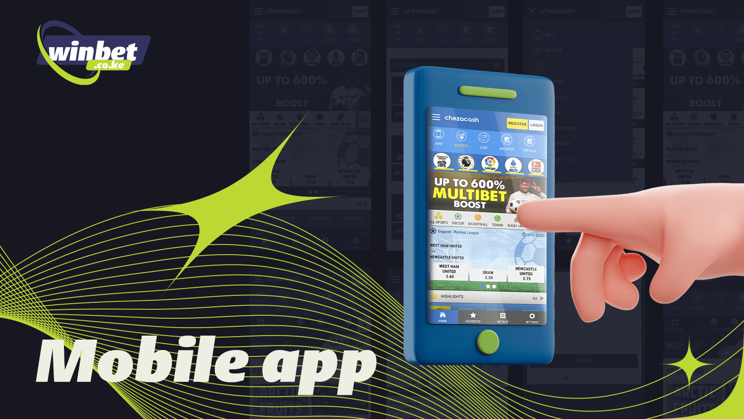 Thanks to the Chezacash app you can make sports bets