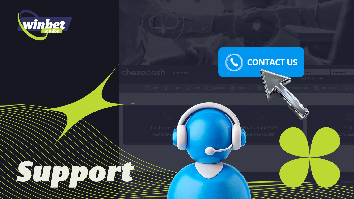Chezacash support team helps at any time