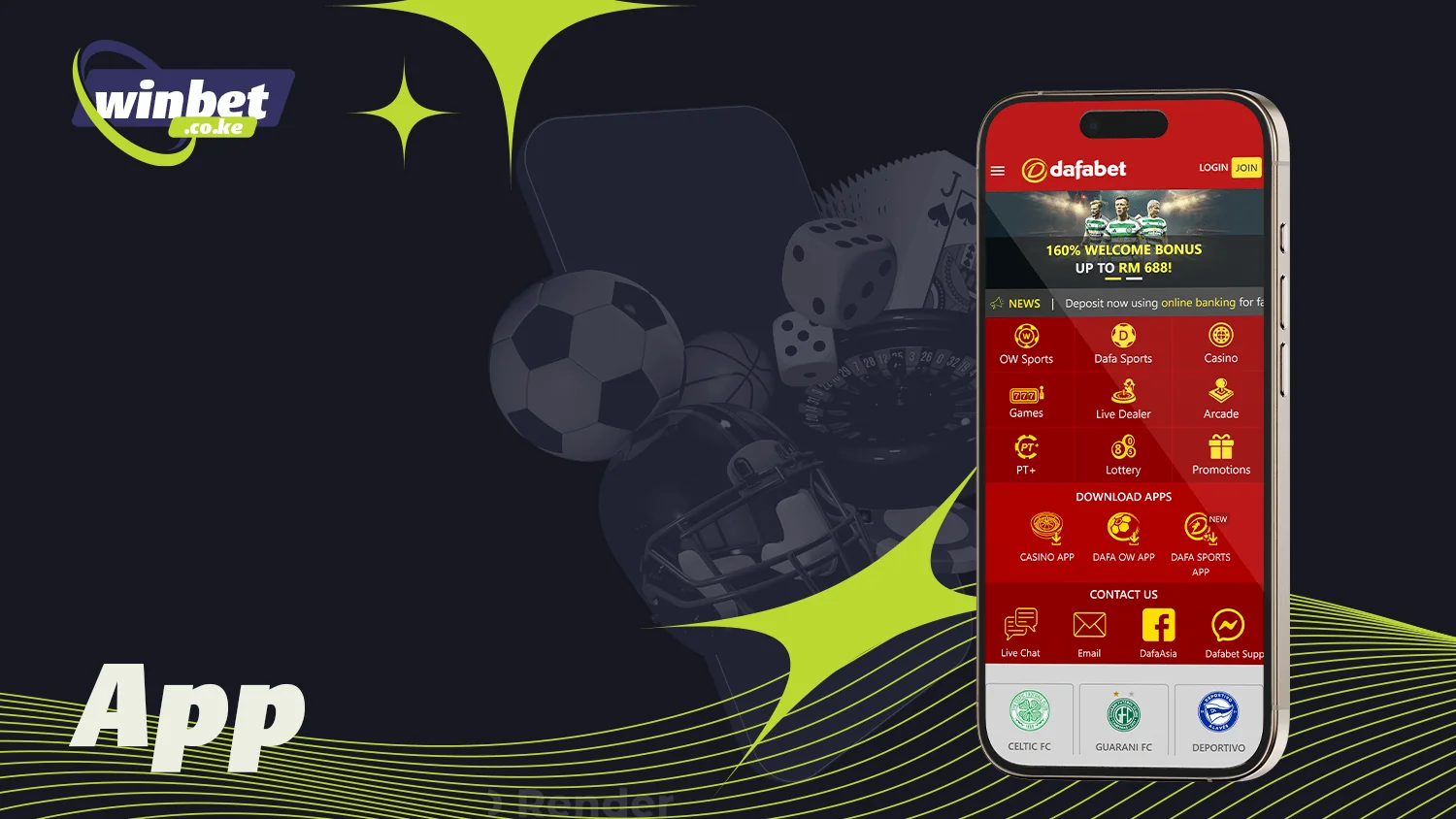 Dafabet Kenya has a user-friendly mobile app