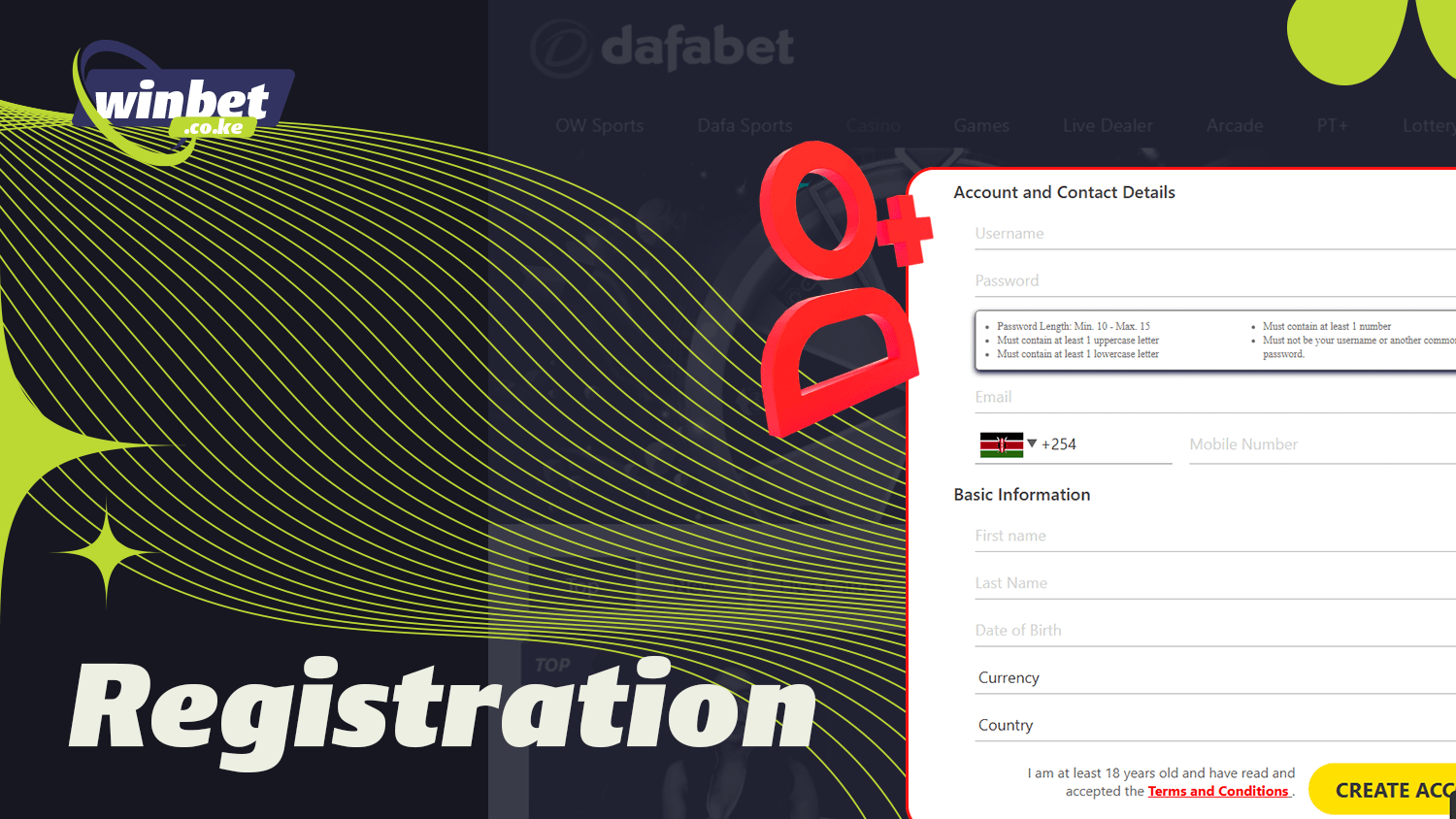 It is quick and easy to register with Dafabet