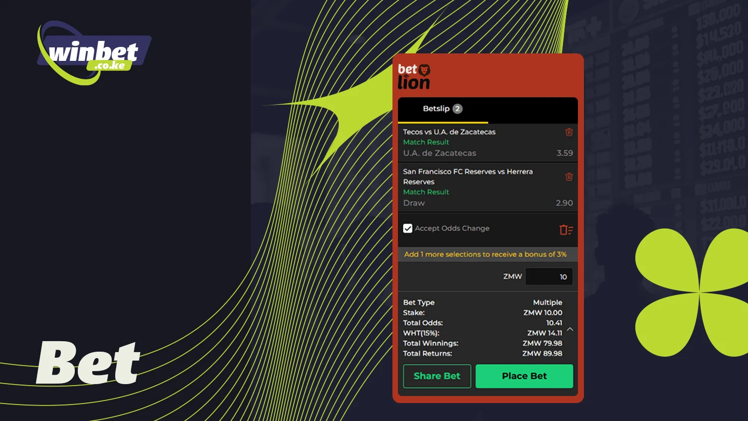 BetLion sports betting for players from Kenya is possible