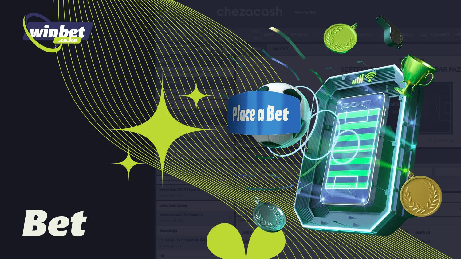 At Chezacash, you can bet on sports quickly and easily