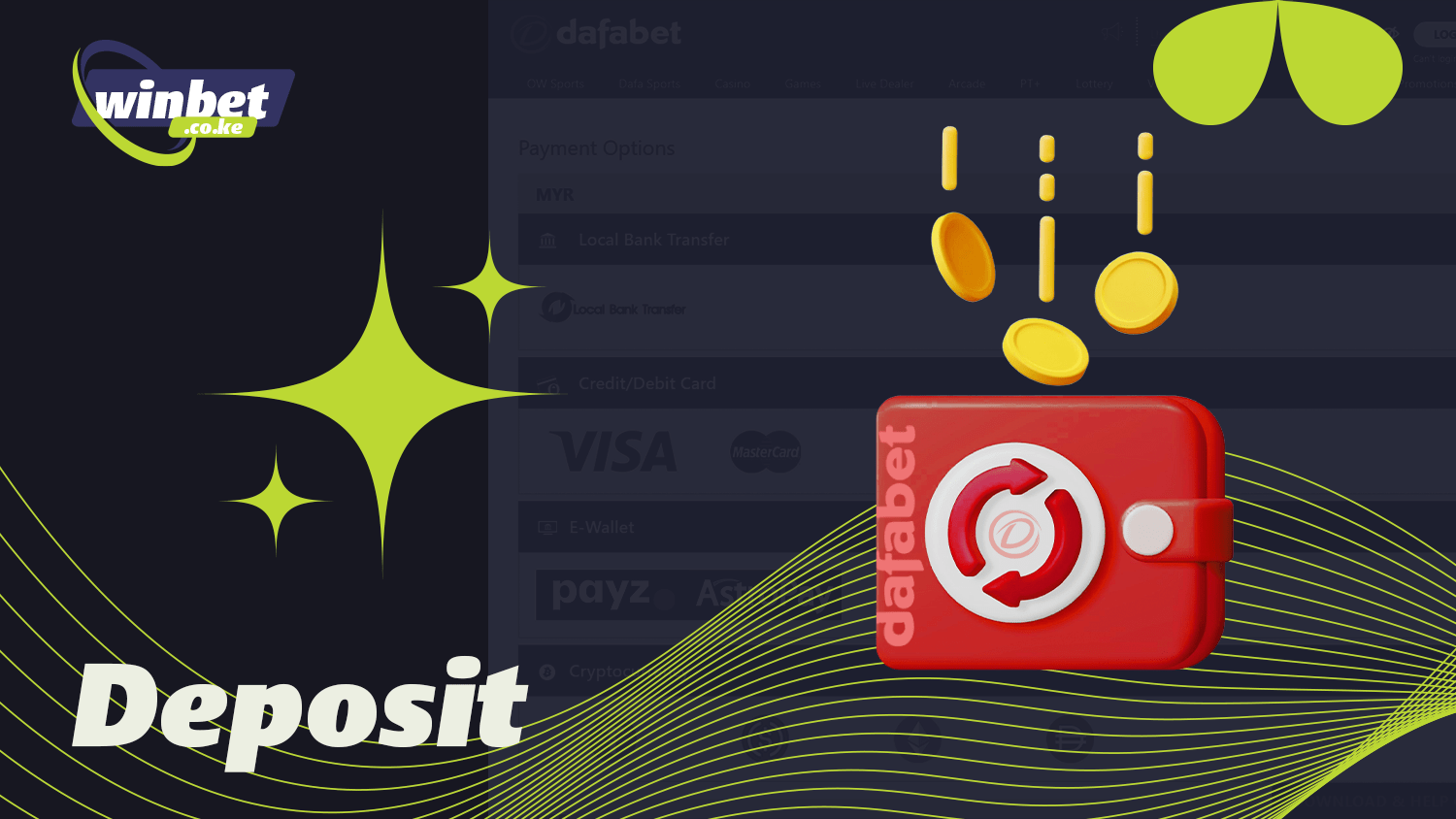 Quickly and easily top up your balance at Dafabet Kenya