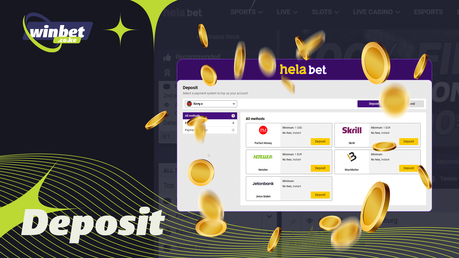 Quickly and easily top up your balance at Helabet Kenya