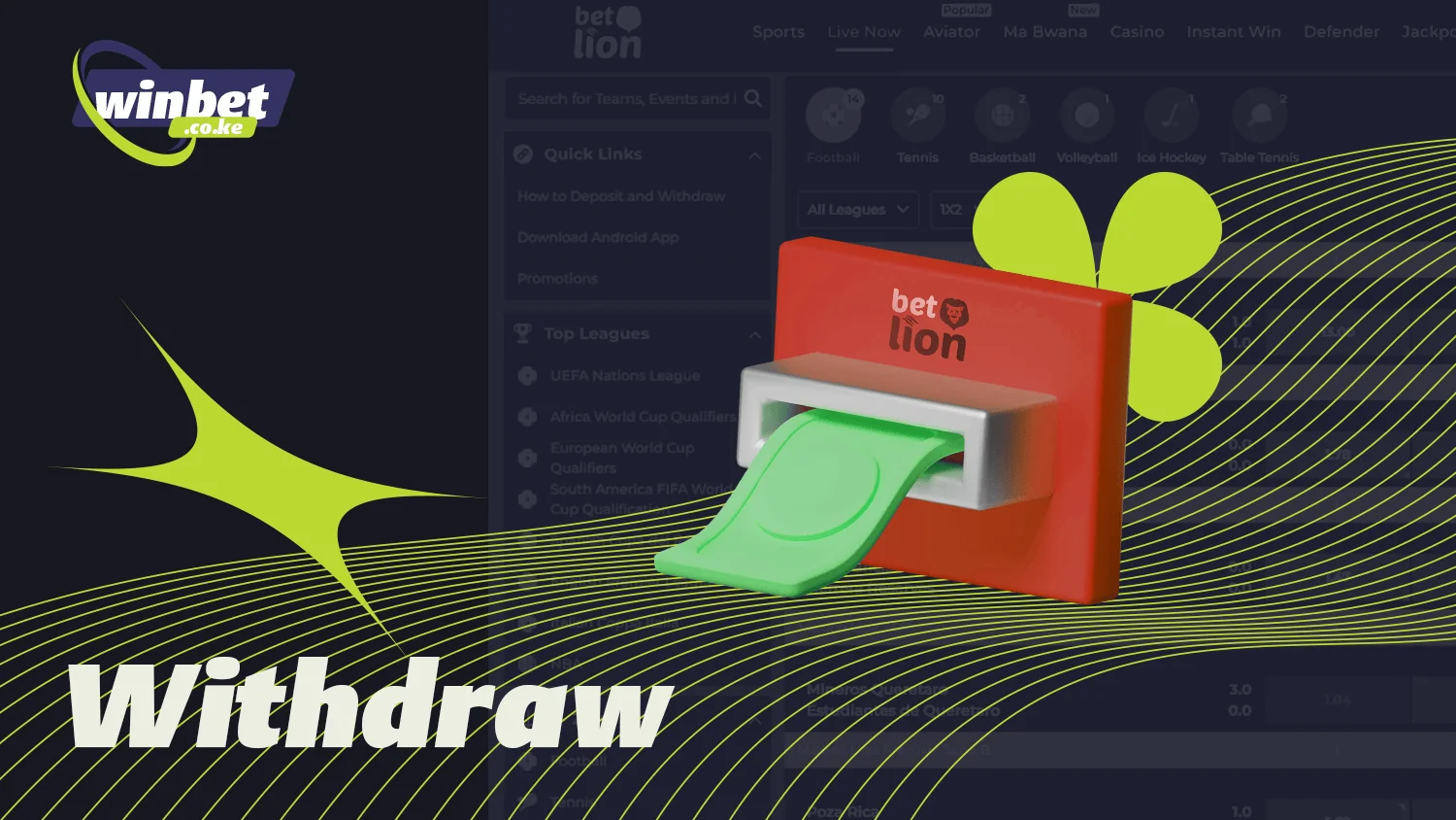 You don't have to spend a lot of time to withdraw money from BetLion