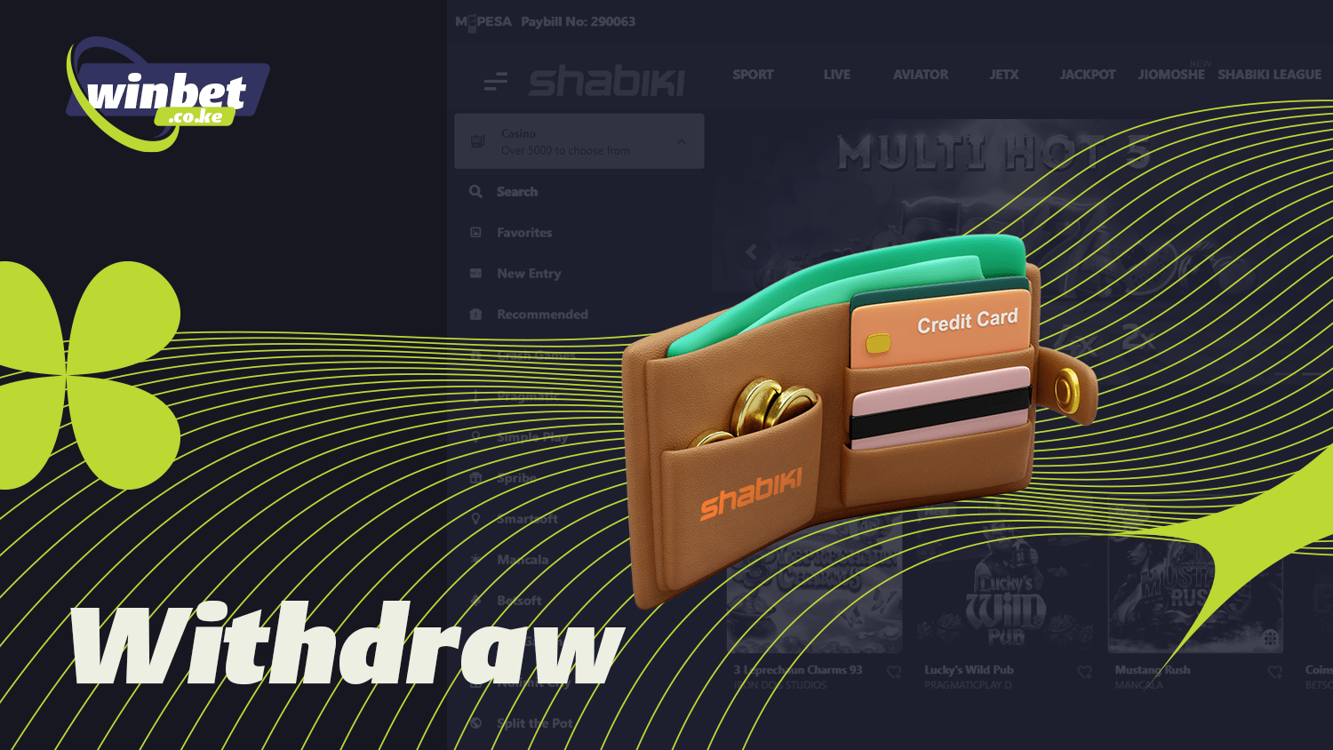 Withdraw your winnings quickly and easily at Shabiki Kenya