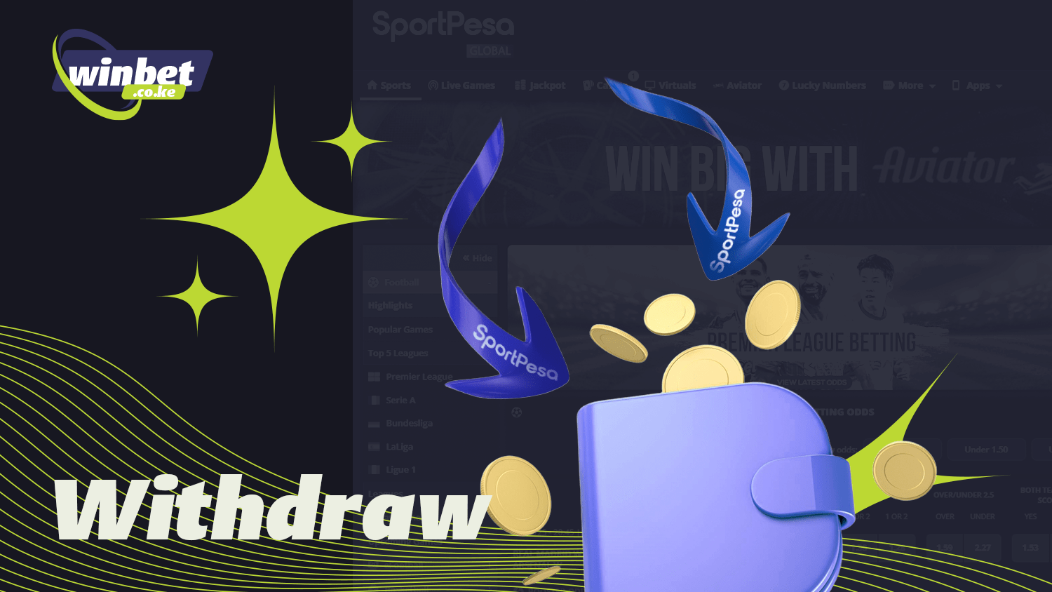 One can easily withdraw money from SportPesa Kenya