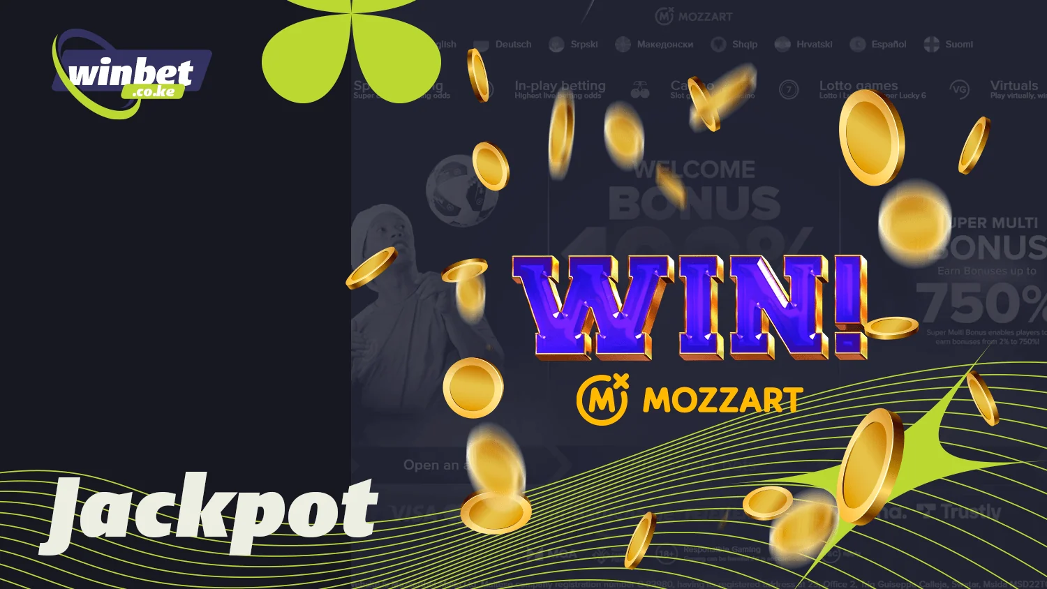 Mega Jackpot can be won at Mozzartbet