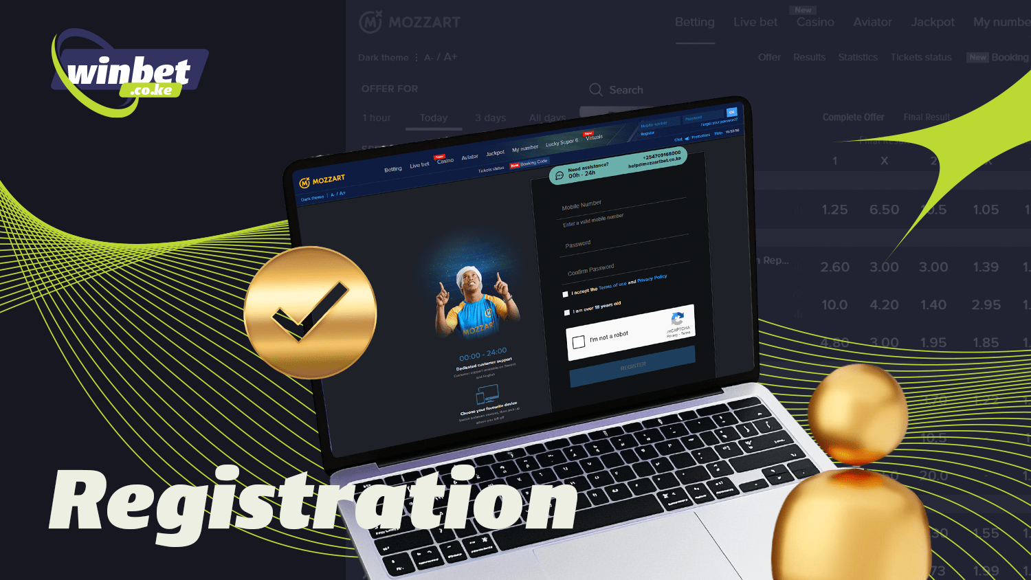 You need to register before you start betting at Mozzartbet