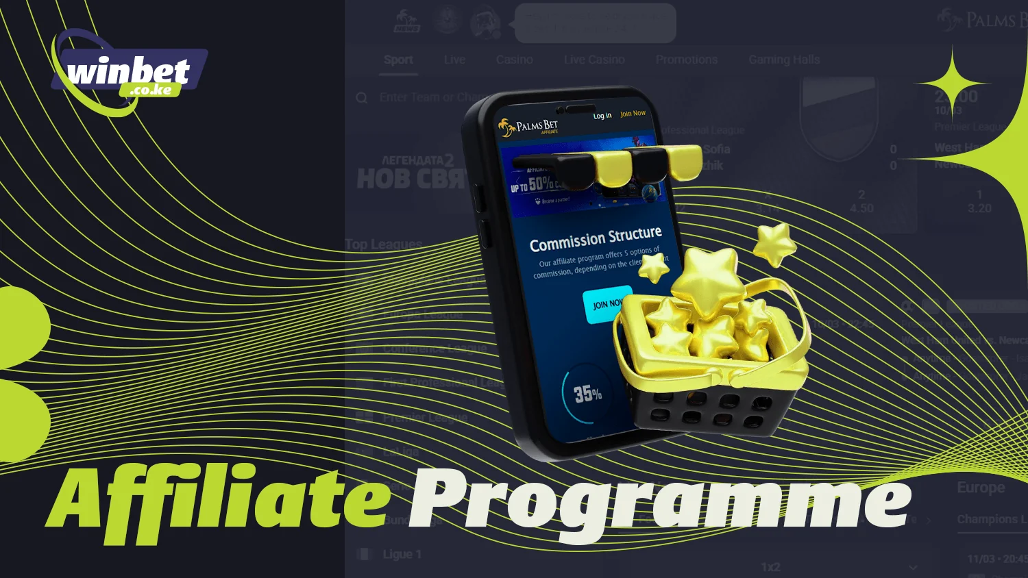 PalmsBet users can participate in the affiliate program