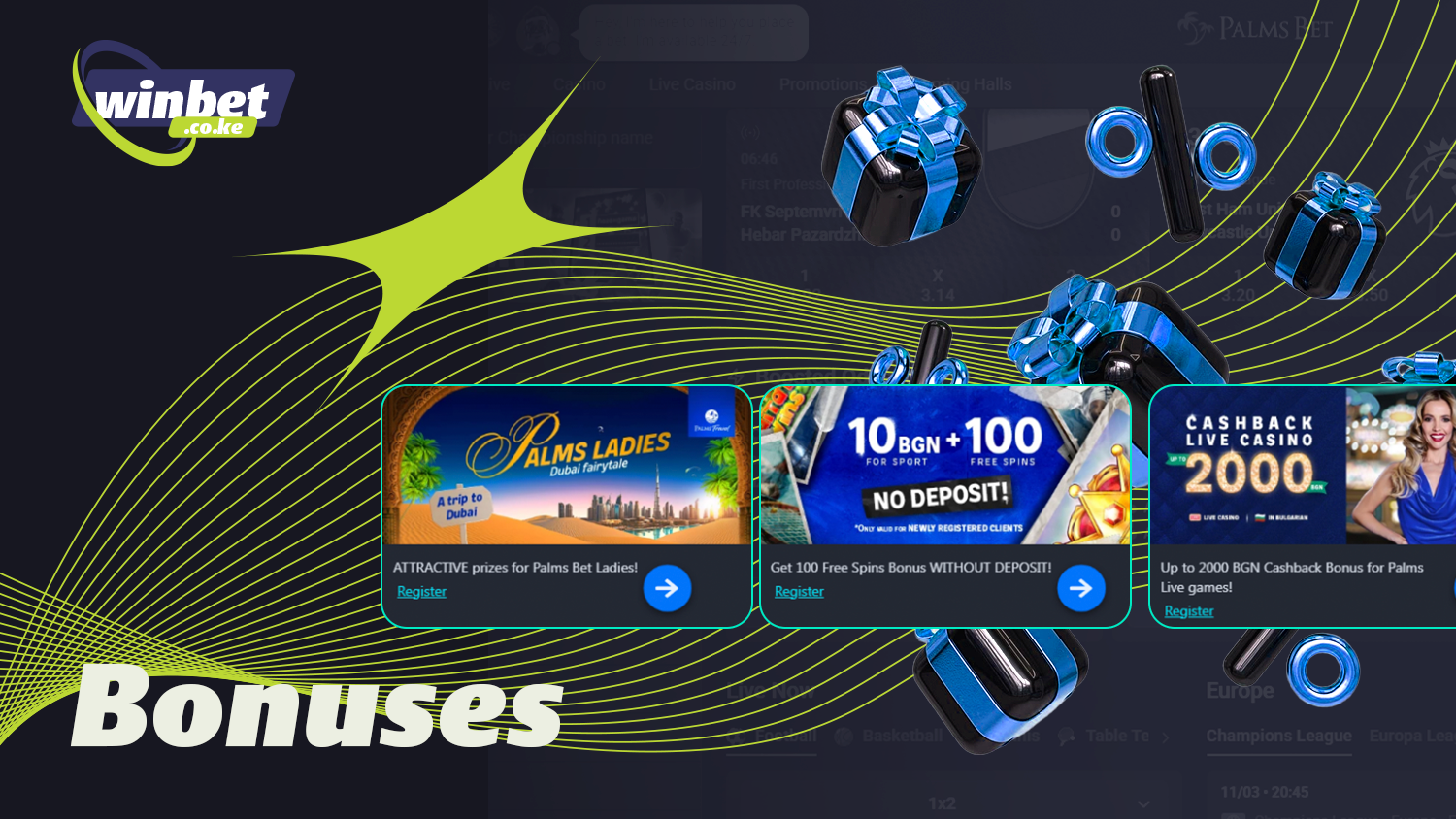 PalmsBet pleases players with various bonuses