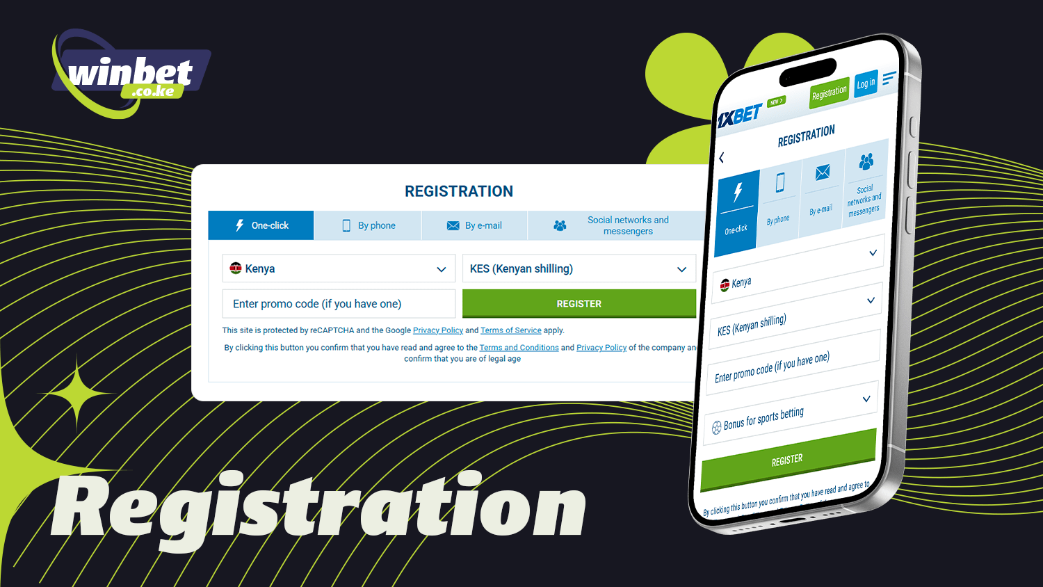 Before betting on the 1xBet app, you must be registered