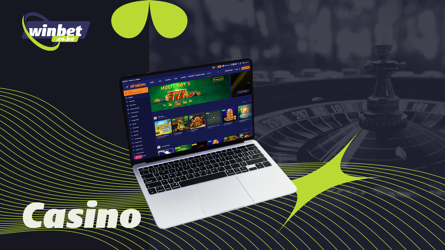 Shabiki Casino offers a selection of gambling games