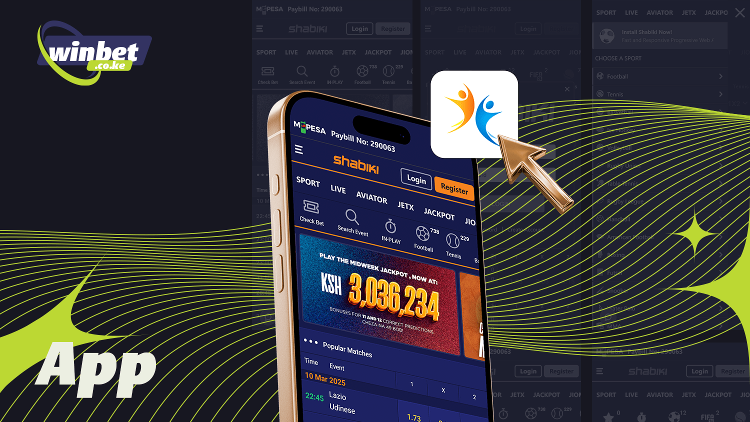 Shabiki Kenya has a user-friendly mobile app