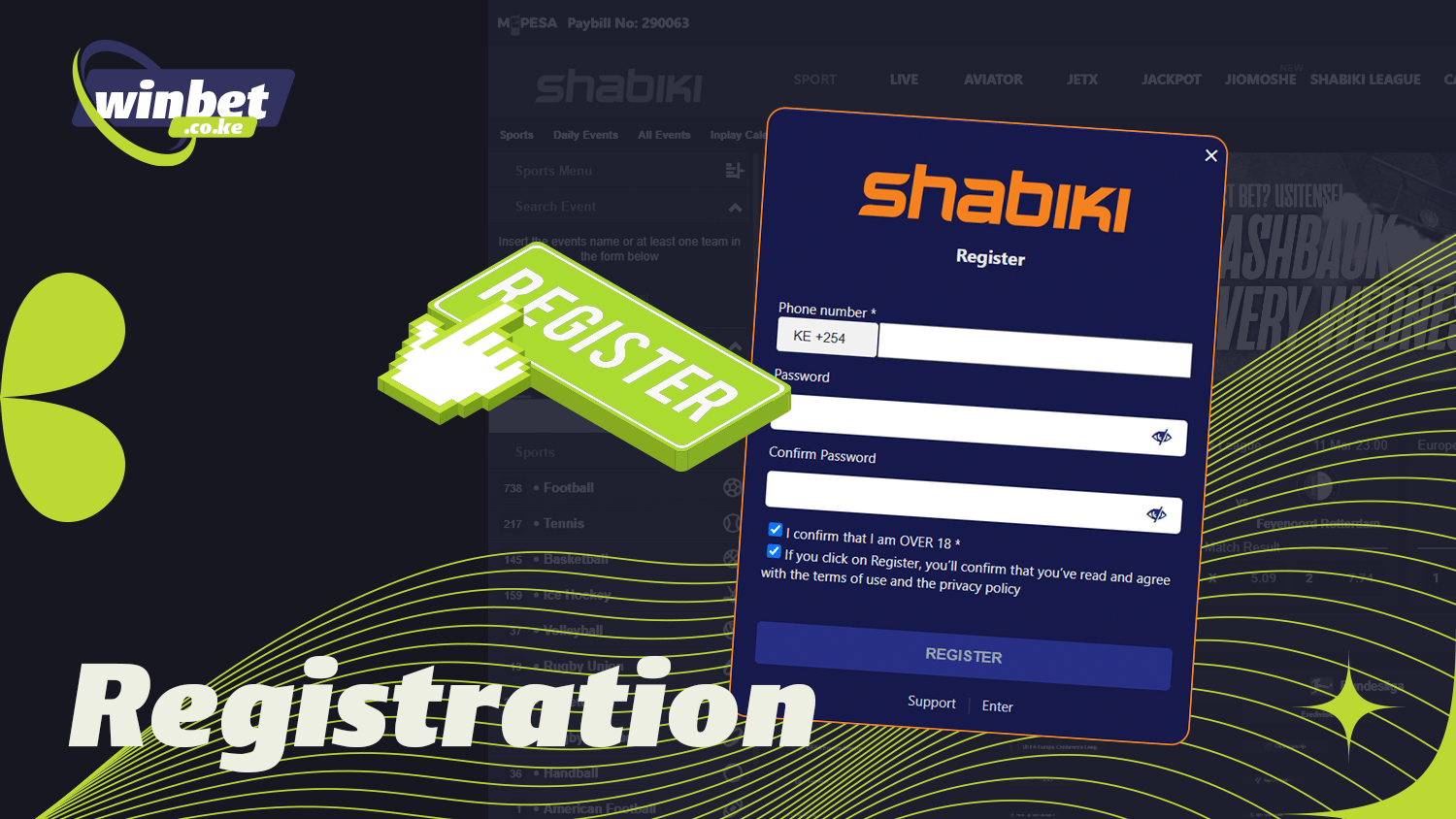 It is quick and easy to register with Shabiki