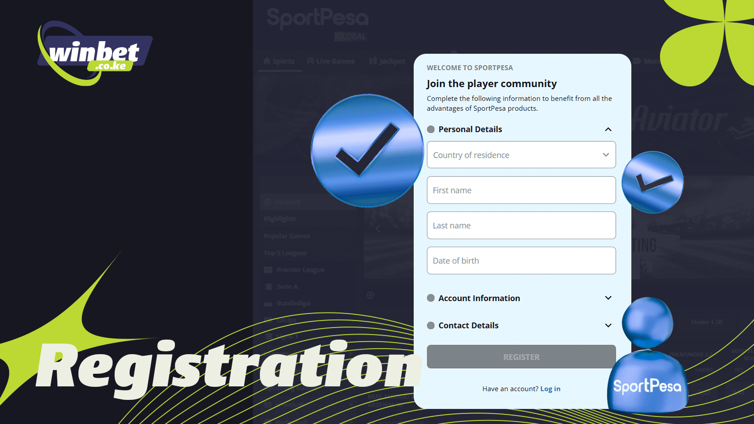 You need to register before you start betting at SportPesa