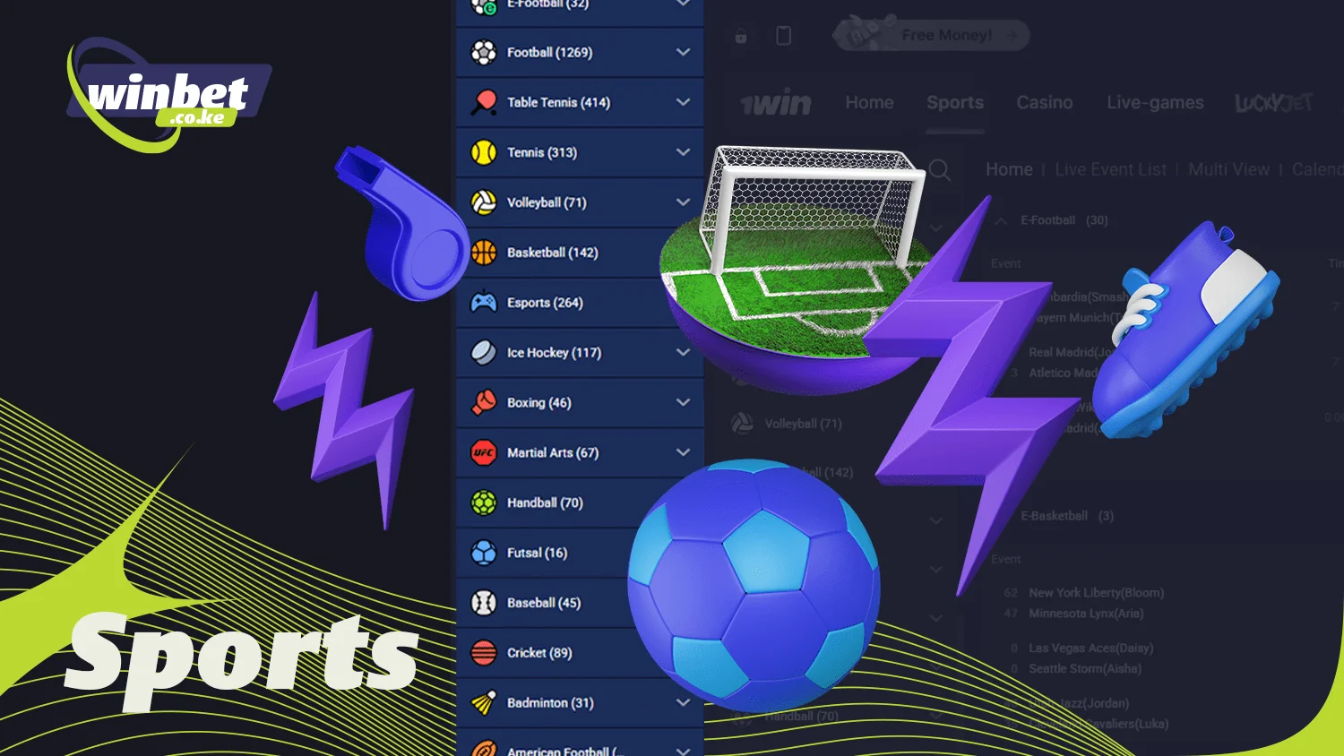 Betting on sports is easy on the 1win website