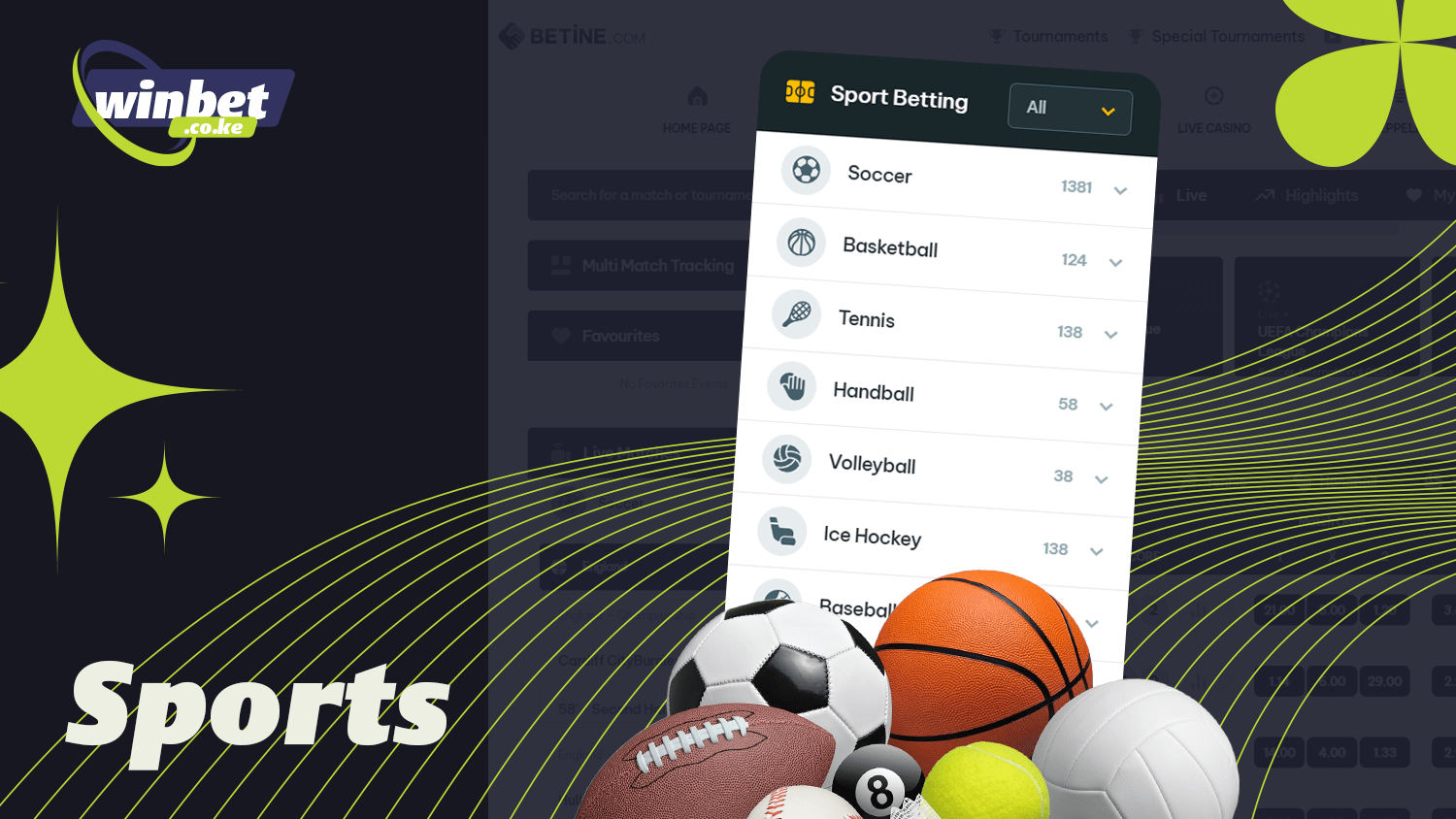 There are many events available for betting on the Betin website