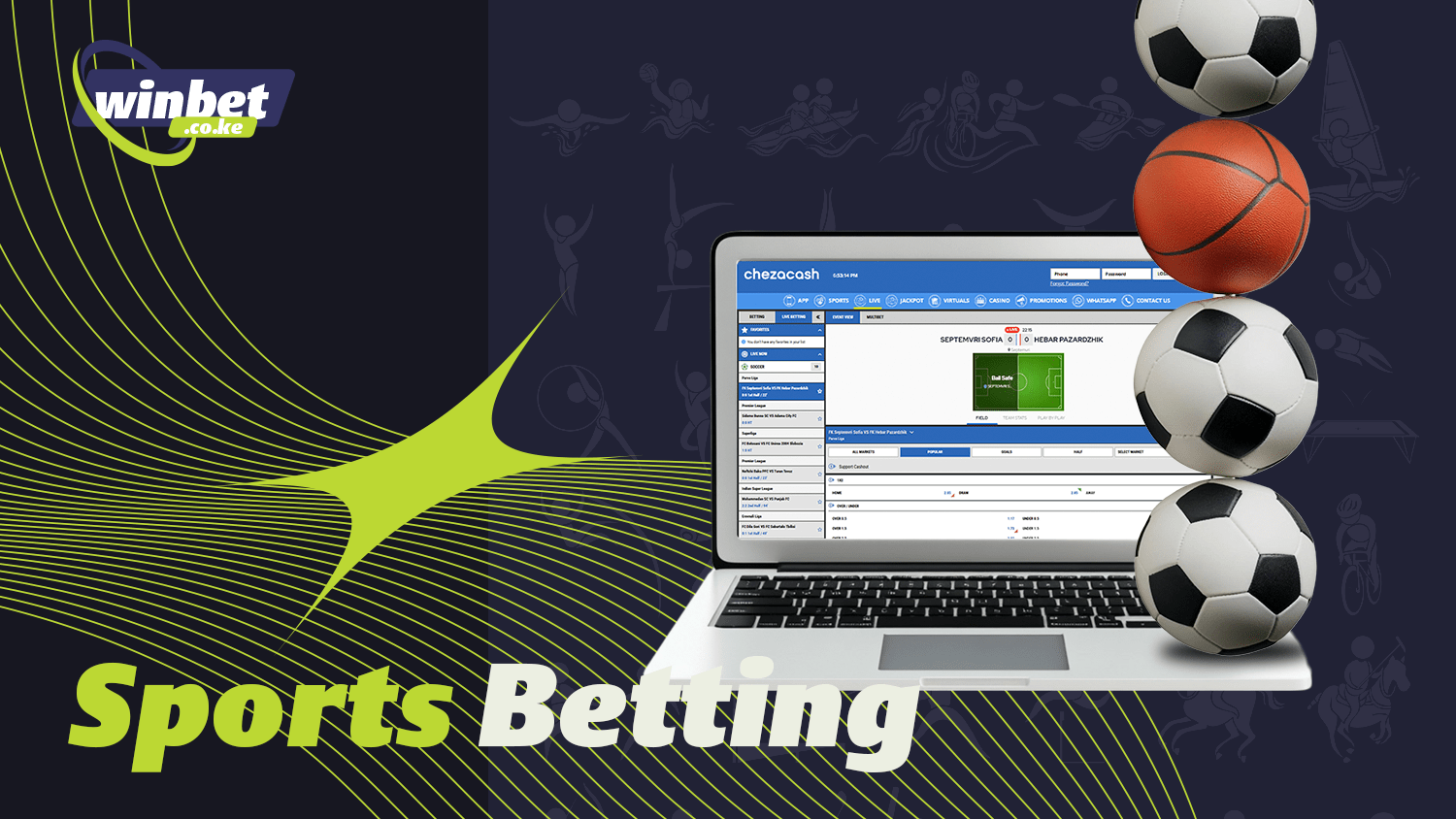 Chezacash has a wide range of sports betting options