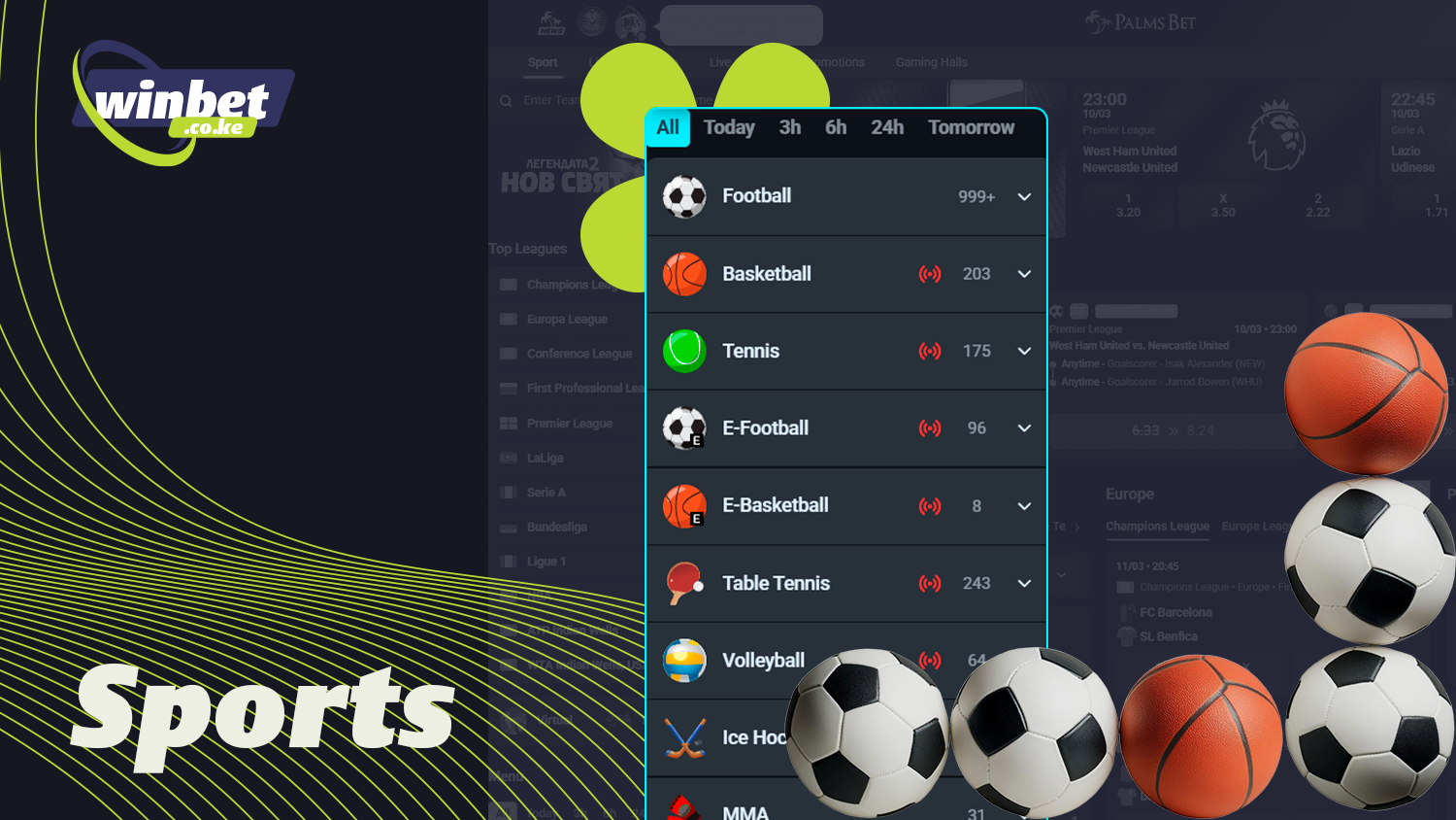 There are many events available for betting on the PalmsBet website