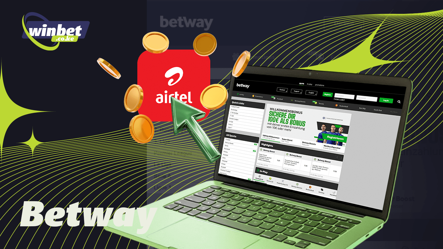 Betway offers a convenient way to recharge via Airtel