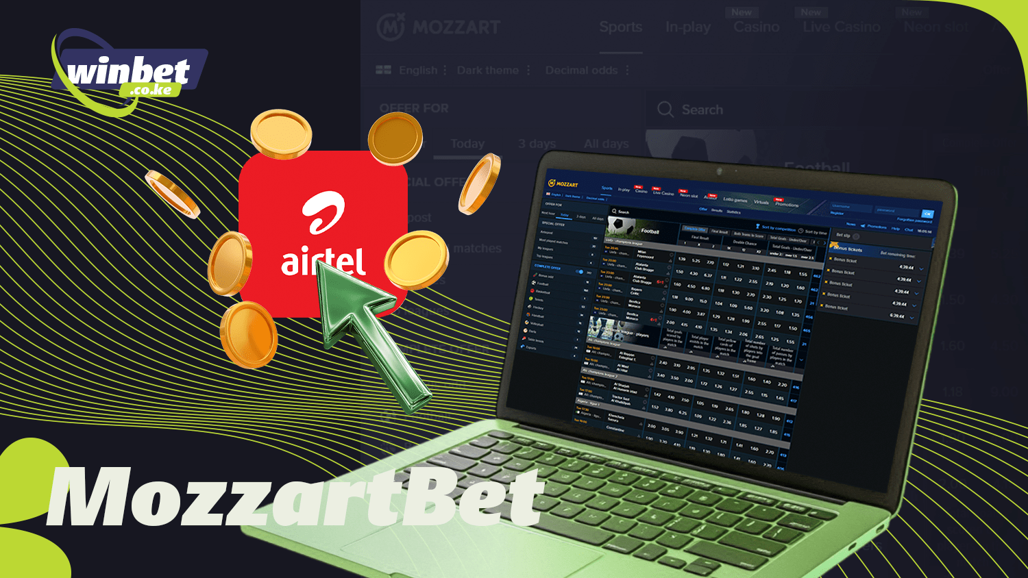 MozzartBet offers a convenient way to recharge via Airtel