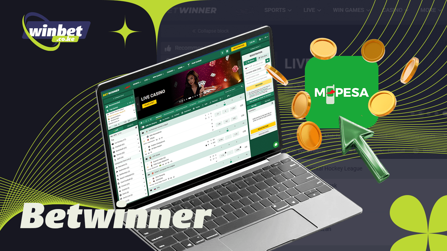 BetWinner offers a convenient way to recharge via Mpesa