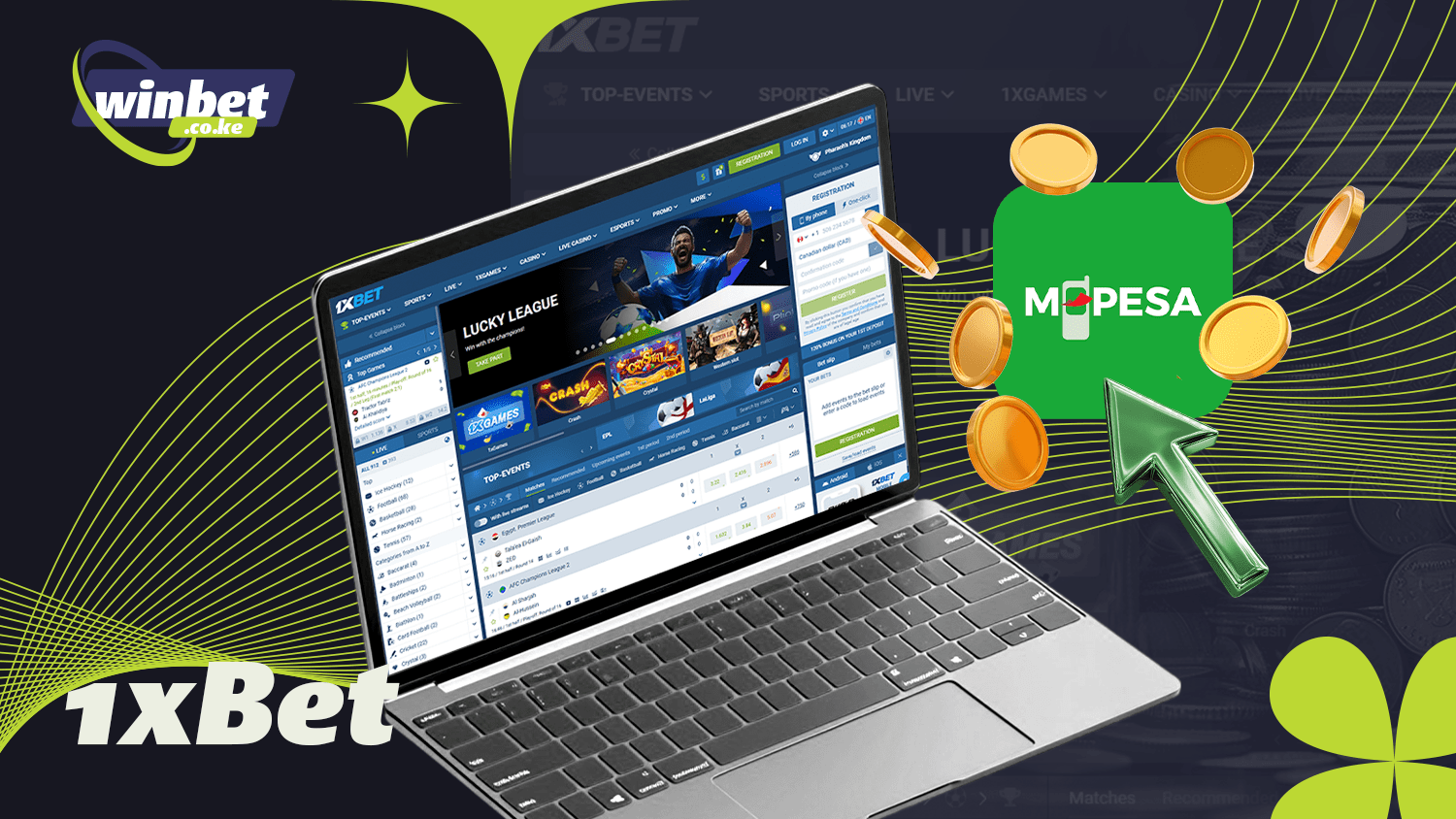 1xBet offers a convenient way to recharge via Mpesa