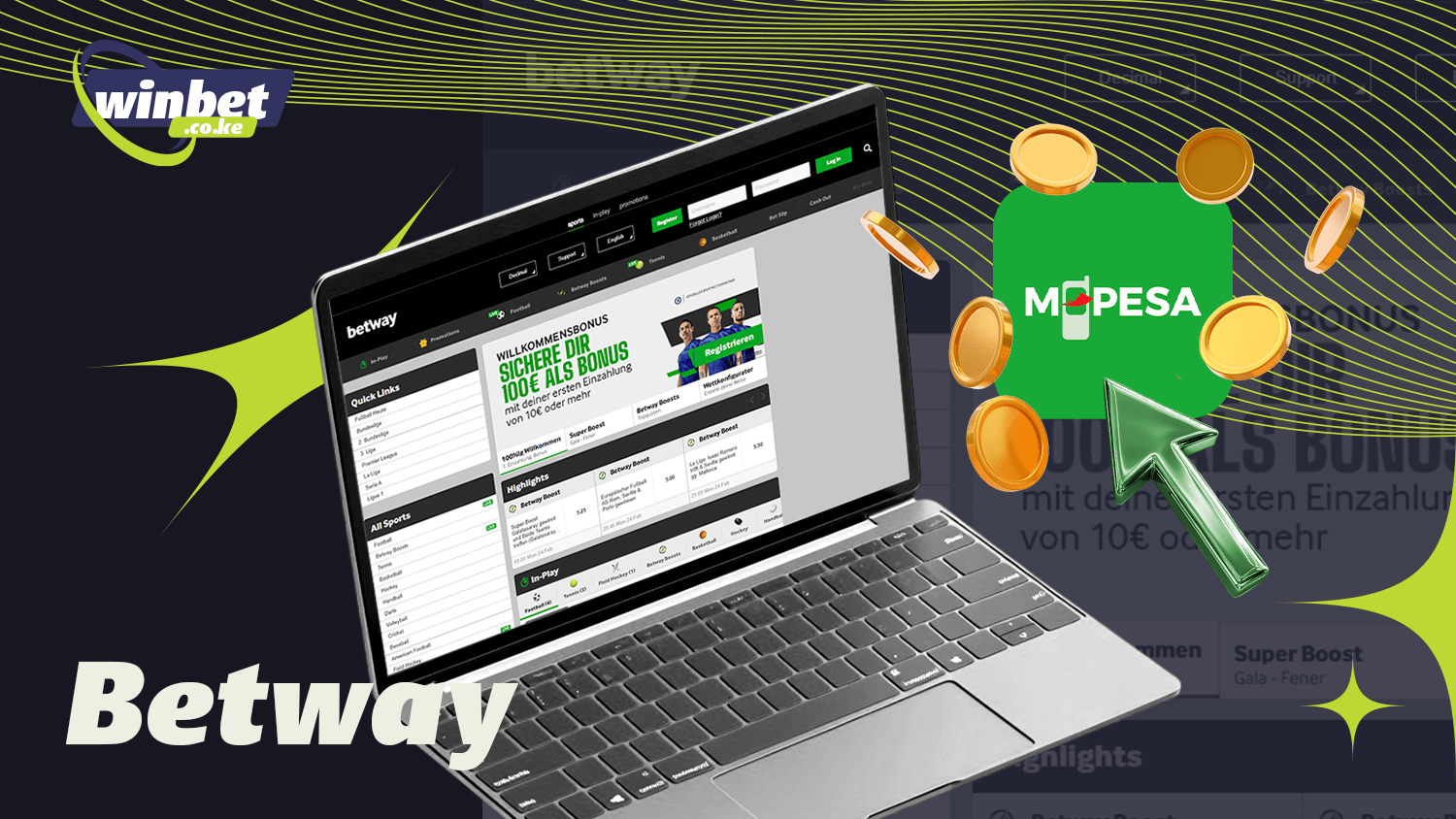 Betway offers a convenient way to recharge via Mpesa
