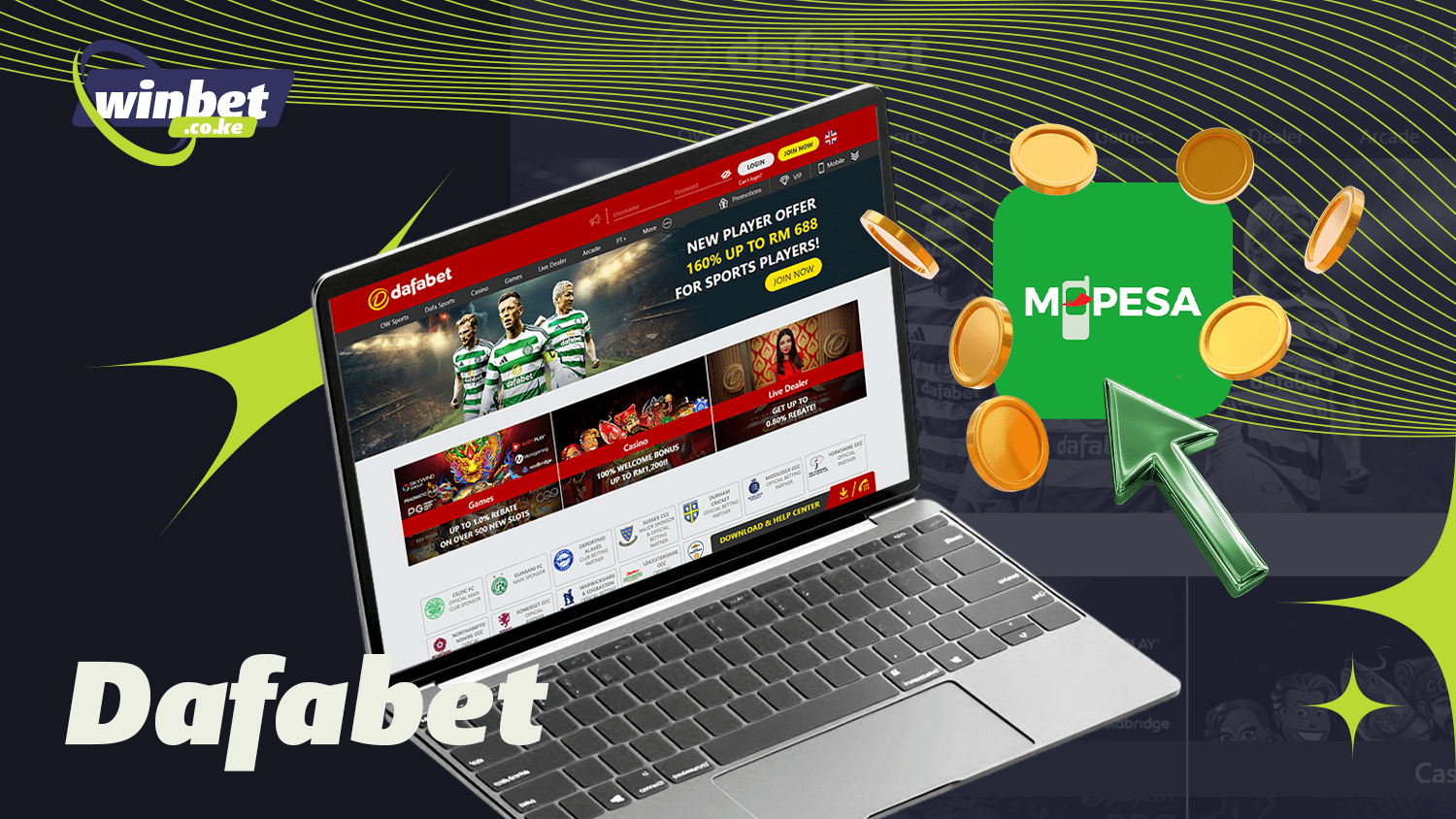 Dafabet offers a convenient way to recharge via Mpesa