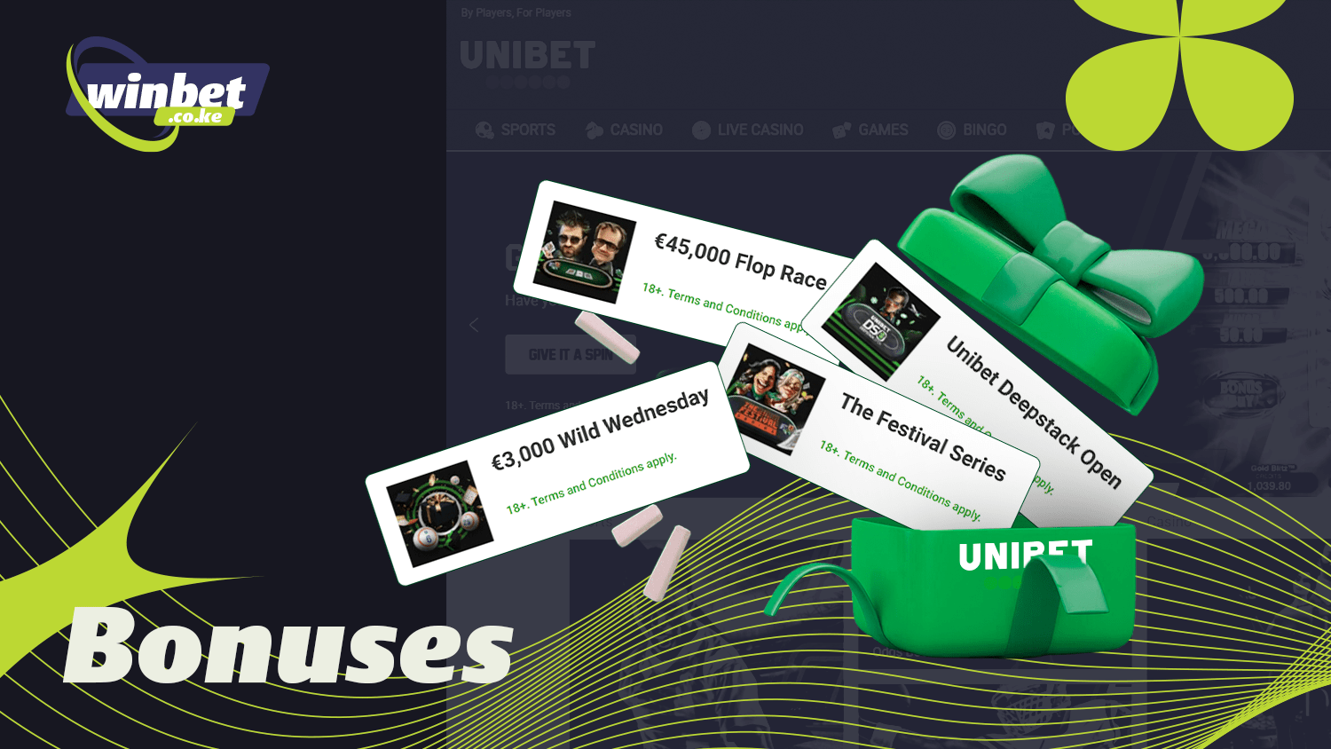 Unibet Kenya offers bonuses for its players