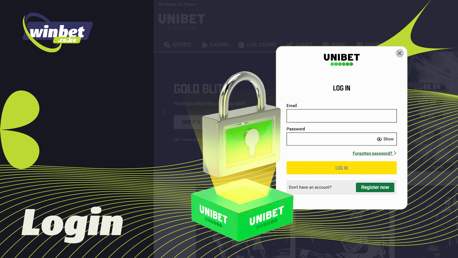 You must log into your Unibet account to bet on sports