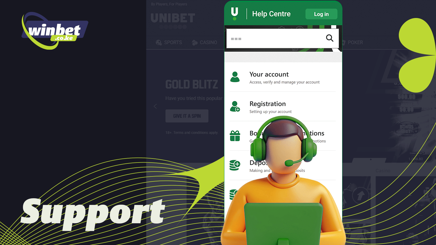 Unibet support team helps at any time
