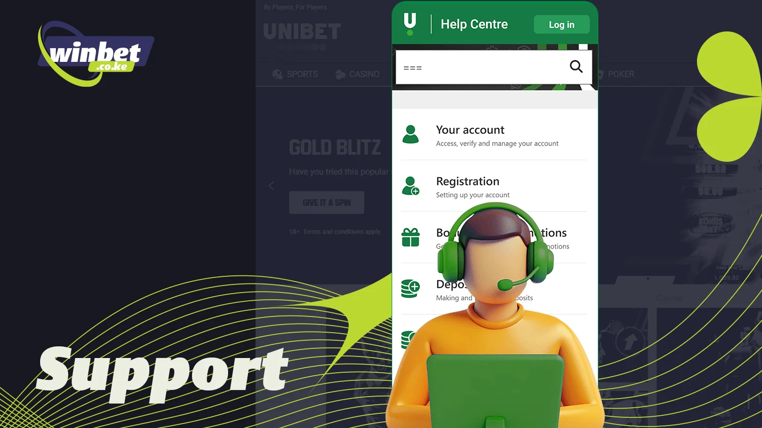 Unibet support team helps at any time